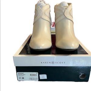 White Booties Size 11